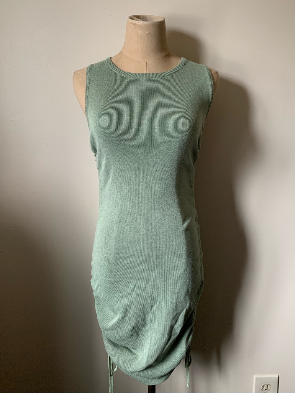 Lioness Military Minds Ruched Sleeveless Mini Dress